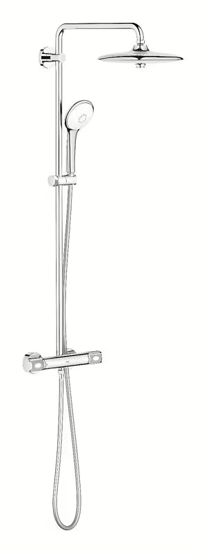 Dušo sistema Grohe Euphoria System su termostatiniu maišytuvu chromo spalvos su viršutiniu ir rankiniu dušu