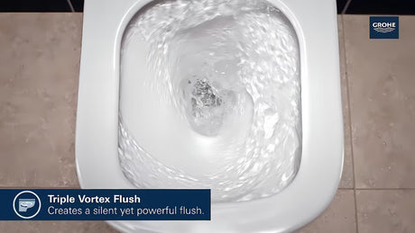 Kompaktiškas pakabinamas KLOZETAS Grohe Euro Ceramic baltos spalvos Alpine White su rimless konstrukcija