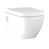 Baltas pakabinamas KLOZETAS Grohe Euro Ceramic Rimless su galiniu nuotaku ir giliu nuplovimu