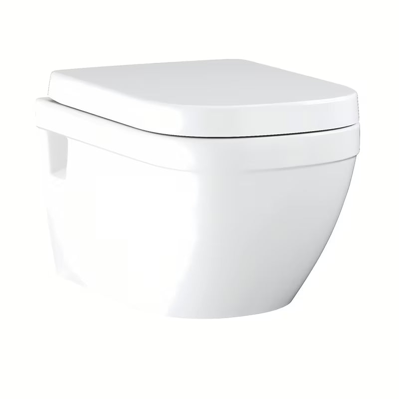 Baltas pakabinamas KLOZETAS Grohe Euro Ceramic Rimless su galiniu nuotaku ir giliu nuplovimu
