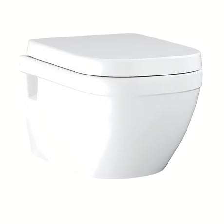 Baltas pakabinamas KLOZETAS Grohe Euro Ceramic Rimless su galiniu nuotaku ir giliu nuplovimu