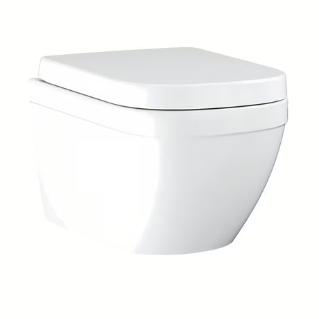 Pakabinami WC komplektas Grohe Euro Ceramic baltos spalvos, su rimless dubeniu ir sėdyne su softclose
