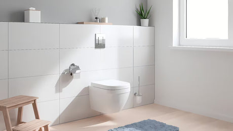 Pakabinami WC komplektas Grohe Euro Ceramic baltos spalvos, su rimless dubeniu ir sėdyne su softclose