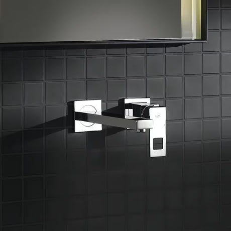 Chrominis potinkinė praustuvo maišytuvas Grohe Eurocube kvadratinio dizaino