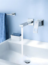 Chrominis potinkinė praustuvo maišytuvas Grohe Eurocube kvadratinio dizaino