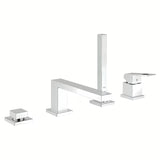 Chromuota vonios maišytuvas Grohe Eurocube su dušo komplektu su rankiniu dušeliu Euphoria Cube+.