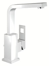 Grohe Eurocube aukštas praustuvo maišytuvas, chromo spalvos, su svirtiniu valdymu ir pasukamu snapu