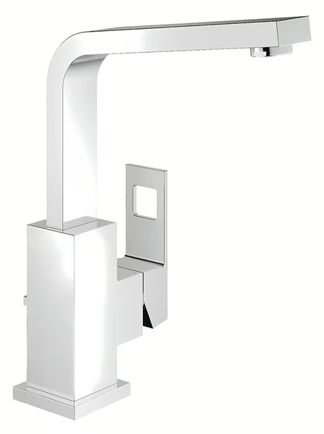 Grohe Eurocube aukštas praustuvo maišytuvas, chromo spalvos, su svirtiniu valdymu ir pasukamu snapu