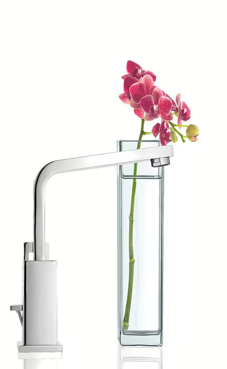 Grohe Eurocube aukštas praustuvo maišytuvas, chromo spalvos, su svirtiniu valdymu ir pasukamu snapu