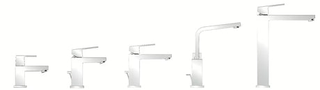 Grohe Eurocube aukštas praustuvo maišytuvas, chromo spalvos, su svirtiniu valdymu ir pasukamu snapu