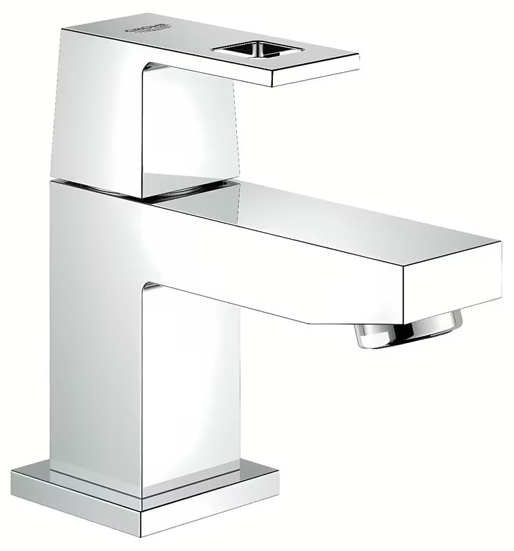 Chromuotas praustuvo maišytuvas Grohe Eurocube su taupiu Grohe EcoJoy vandens srautu ir SpeedClean aeratoriumi