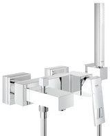 Grohe Eurocube vonios maišytuvas chromo spalvos su dušo komplektu ir perjungikliu pro dušui ir užpildymas vonios