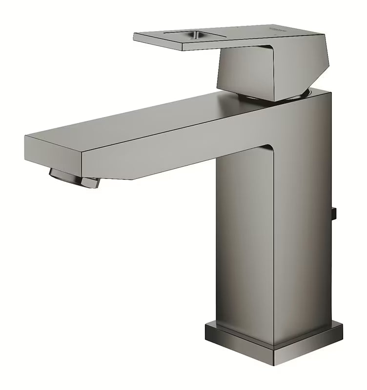 Praustuvo svirtinis maišytuvas Grohe Eurocube su praustuvo dugno vožtuvas, šukuoto Hard Graphite apdailos.