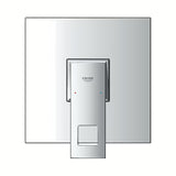 Potinkinė svirtinis dušo maišytuvas Grohe Eurocube chromo spalvos, su metaline plokštele ir svirtimi