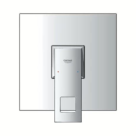 Potinkinė svirtinis dušo maišytuvas Grohe Eurocube chromo spalvos, su metaline plokštele ir svirtimi