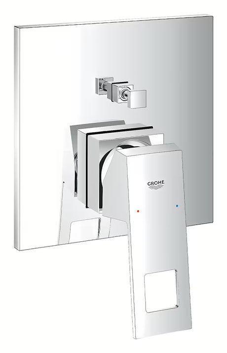 Potinkinė dušo ir vonios maišytuvas Grohe Eurocube chromo spalvos su svirtimi ir 2 krypčių perjungikliu