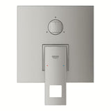 Potinkinė dušo ir vonios maišytuvas Grohe Eurocube supersteel su svirtimi ir 3 krypčių perjungikliu
