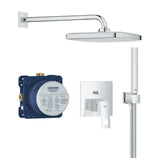 Grohe Eurocube potinkinis dušo sistema chromo spalvos su rankiniu dušu Euphoria Cube Stick