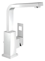 Chrominis virtuvinis maišytuvas Grohe Eurocube su aukštu pasukamu snapu, kvadratinio dizaino.