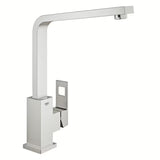 Virtuvinis svirtinis maišytuvas Grohe Eurocube su aukštu snapu, supersteel apdaila