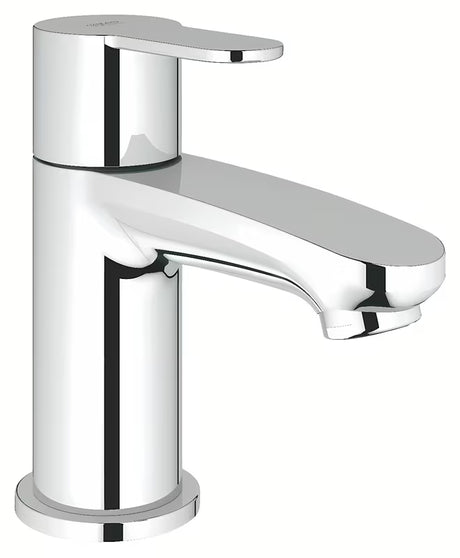 Chromuotas praustuvo maišytuvas Grohe Eurostyle Cosmopolitan XS su trumpu snapeliu pro šalto vandens įvadui