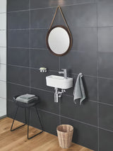 Chromuotas praustuvo maišytuvas Grohe Eurostyle Cosmopolitan XS su trumpu snapeliu pro šalto vandens įvadui