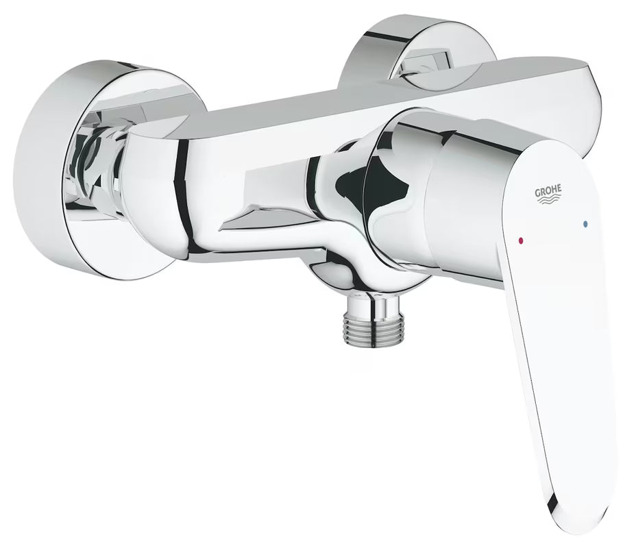 Chromo spalvos svirtinis sieninė dušo maišytuvas Grohe Eurodisc Cosmopolitan su Grohe SilkMove technologija