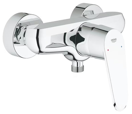 Chromo spalvos svirtinis sieninė dušo maišytuvas Grohe Eurodisc Cosmopolitan su Grohe SilkMove technologija