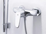 Chromo spalvos svirtinis sieninė dušo maišytuvas Grohe Eurodisc Cosmopolitan su Grohe SilkMove technologija