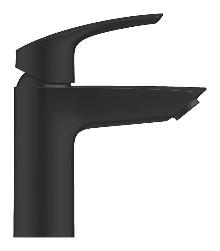 Grohe Eurosmart svirtinis praustuvo maišytuvas matinės juodos spalvos su praustuvo dugno vožtuvas