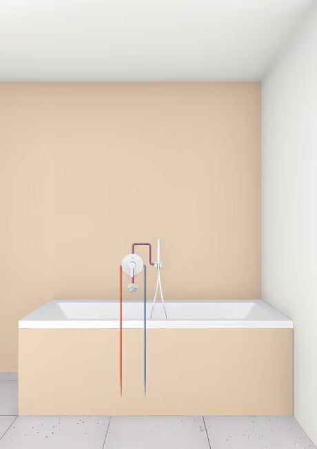 Grohe Eurosmart Cosmopolitan sieninis vonios snapas chromo spalvos, su aeratoriumi