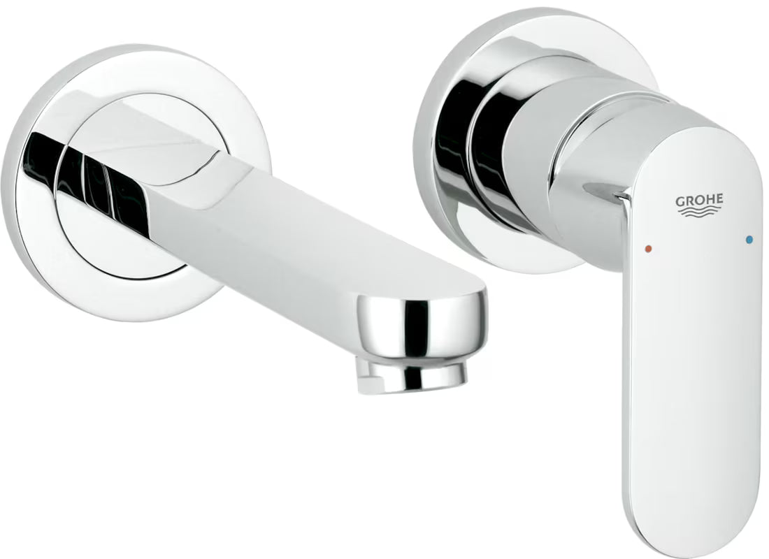 Chromo spalvos potinkinė praustuvo maišytuvas Grohe Eurosmart Cosmopolitan pro, montuojamas ant sienos