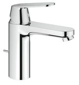Chrominis praustuvo maišytuvas Grohe Eurosmart Cosmopolitan su svirtiniu valdymu ir dugno vožtuvu