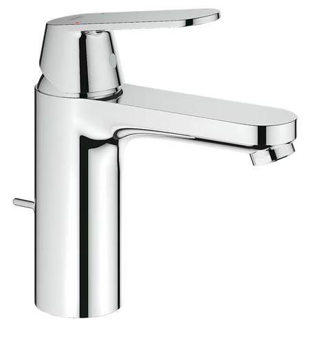 Chrominis praustuvo maišytuvas Grohe Eurosmart Cosmopolitan su svirtiniu valdymu ir dugno vožtuvu