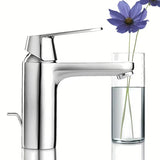 Chrominis praustuvo maišytuvas Grohe Eurosmart Cosmopolitan su svirtiniu valdymu ir dugno vožtuvu