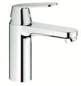 Chrominis praustuvo maišytuvas Grohe Eurosmart Cosmopolitan su svirtiniu valdymu ir ekonomišku aeratoriumi
