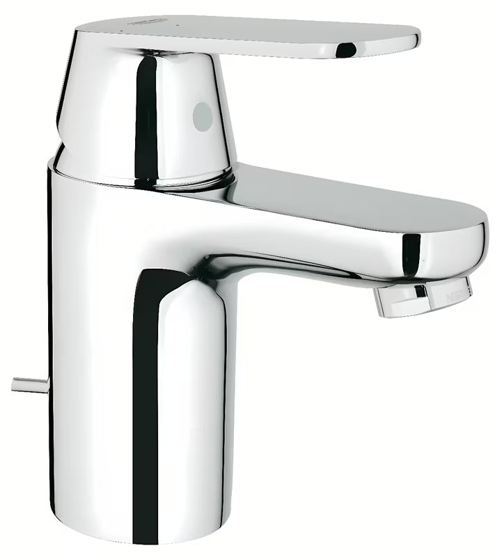 Chromuotas svirtinis praustuvo maišytuvas Grohe Eurosmart Cosmopolitan su dugno vožtuvu