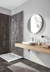 Grohe Eurosmart Cosmopolitan aukštas praustuvo maišytuvas chromo apdailos pro laisvai pastatomi praustuvai.