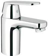 Chromo spalvos praustuvo maišytuvas Grohe Eurosmart Cosmopolitan su svirtiniu valdymu ir lygiu korpusu be praustuvo dugno vožtuvas