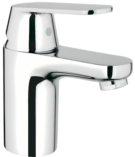 Chromo spalvos praustuvo maišytuvas Grohe Eurosmart Cosmopolitan su svirtiniu valdymu ir lygiu korpusu be praustuvo dugno vožtuvas