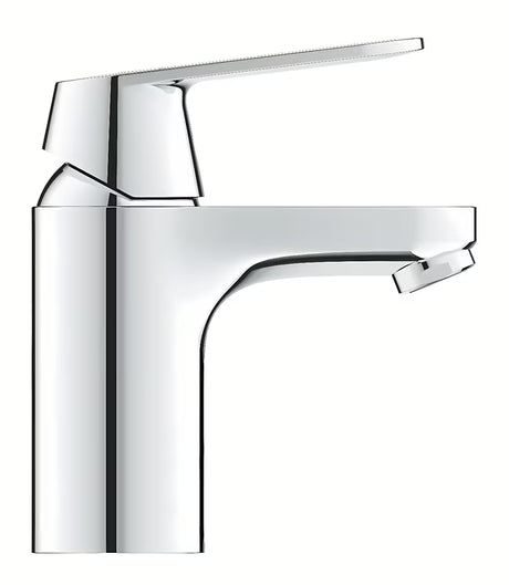 Chromo spalvos praustuvo maišytuvas Grohe Eurosmart Cosmopolitan su svirtiniu valdymu ir lygiu korpusu be praustuvo dugno vožtuvas