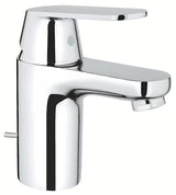 Chrominis praustuvo maišytuvas Grohe Eurosmart Cosmopolitan su svirtiniu valdymu ir dugno vožtuvu