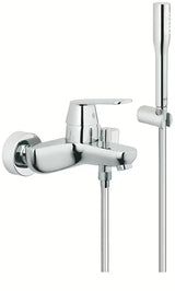 Chromuotas sieninė vonios maišytuvas Grohe Eurosmart Cosmopolitan su dušo komplektu