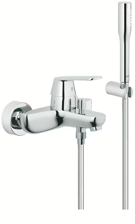 Chromuotas sieninė vonios maišytuvas Grohe Eurosmart Cosmopolitan su dušo komplektu