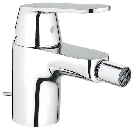 Chromuotas svirtinis bidė maišytuvas Grohe Eurosmart Cosmopolitan su praustuvo dugno vožtuvas