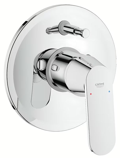 Potinkinė svirtinis dušo maišytuvas Grohe Eurosmart Cosmopolitan chromo spalvos, su apvalia rozete.