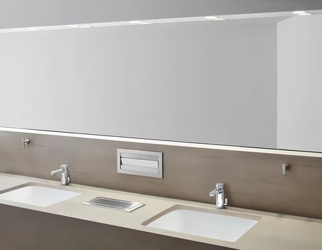 Chromuotas savaime užsidarantis praustuvo maišytuvas Grohe Eurosmart Cosmopolitan T su Grohe EcoJoy technologija.