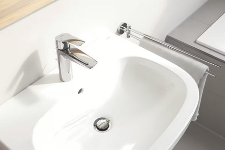 Chromo spalvos svirtinis stovintis praustuvo maišytuvas Grohe Eurosmart New su praustuvo dugno vožtuvas