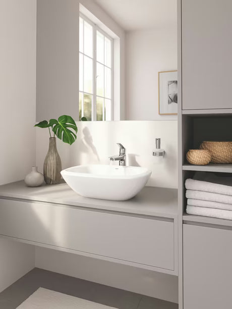 Grohe Eurosmart New aukšta svirtinis praustuvo maišytuvas chromo spalvos be praustuvo dugno vožtuvas