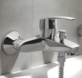 Chromuota svirtinis sieninė vonios maišytuvas Grohe Eurosmart New su perjungėju vonia/dušas
